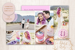 PSD Photo Portfolio Card Template 6