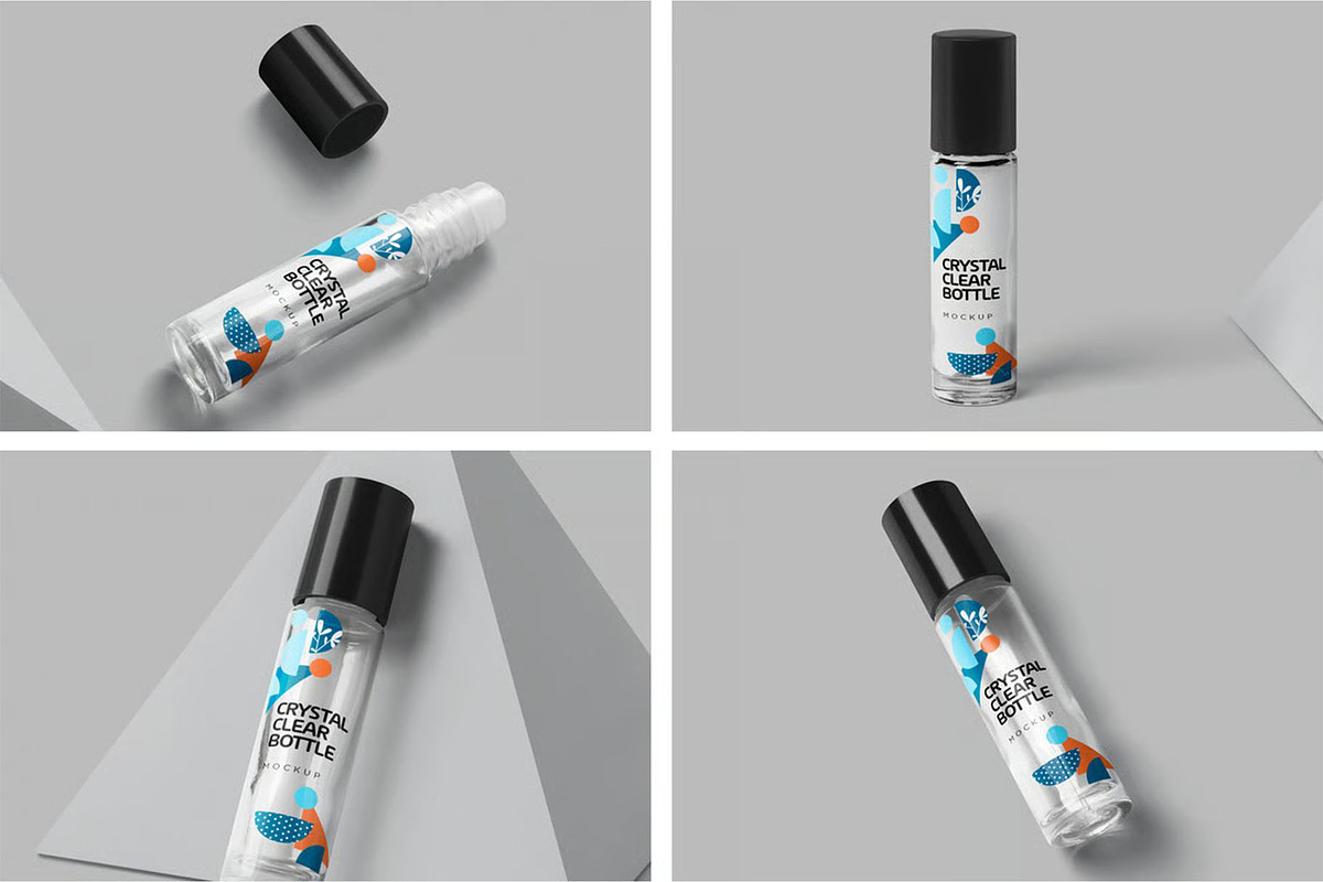 Roll On Oil Bottle Mockups, a Product Mockup by megostudi0 (Photo 1 of 6)