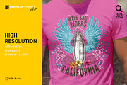 Surfers T-Shirt Mock-Up Set, a Shirt Mockup by Freeman Studio (Thumbnail 4 of 16)