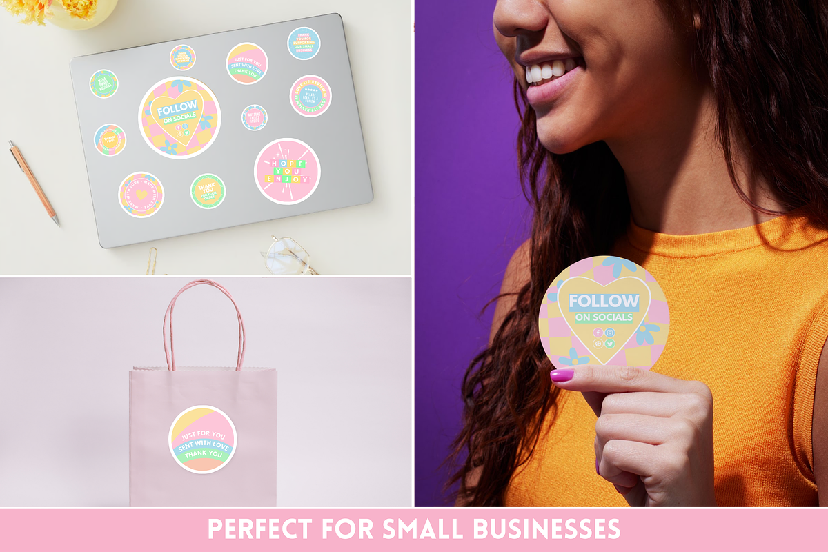 Cute Packaging Sticker Templates, a Branding & Logo Template by SunshineStudioBoutique (Photo 6 of 10)