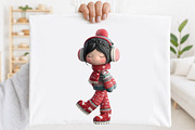 Whimsical Christmas Girl Clipart Bun, a Healthcare Illustration by SVGArt (Thumbnail 6 of 9)
