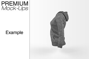 Women's Full-Zip Hoodie Mockup