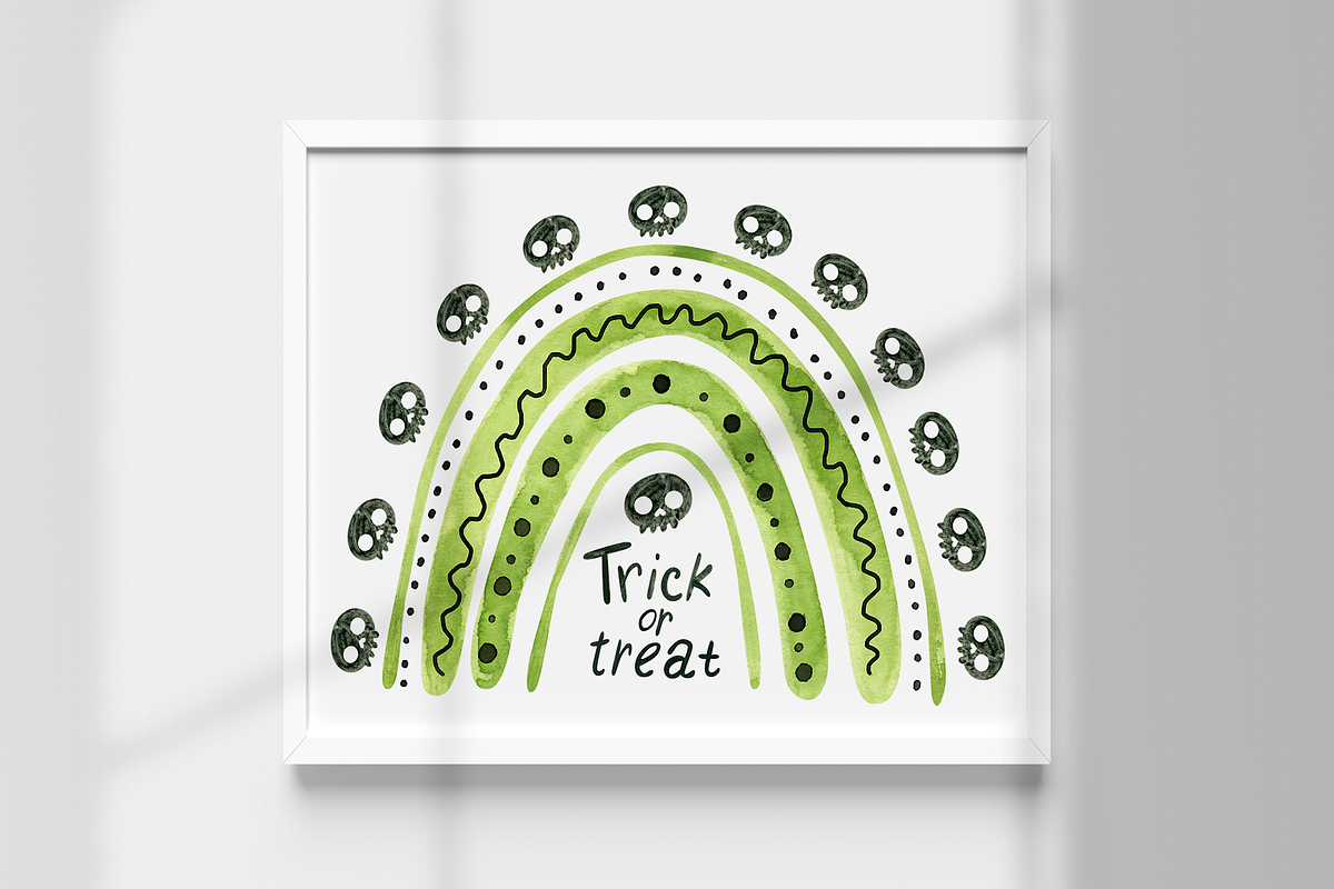 Green Halloween Clipart & Patterns, an Object Graphic by Valin Malin (Photo 4 of 14)