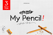 My Pencil, a Sans Serif Font by khurasan (Thumbnail 1 of 6)