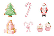 Watercolor Christmas Clipart Bundle, an Illustration by SinaCreation (Thumbnail 3 of 7)