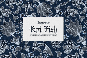 Japanese Koi Fish Vector Patterns