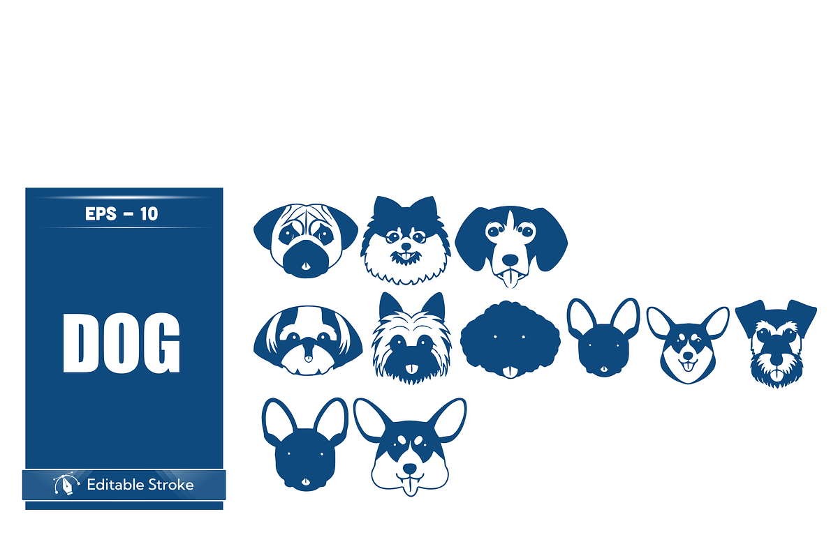 Adorable Dog Faces Collection, a Finance Illustration by CarWrap design (Photo 2 of 3)