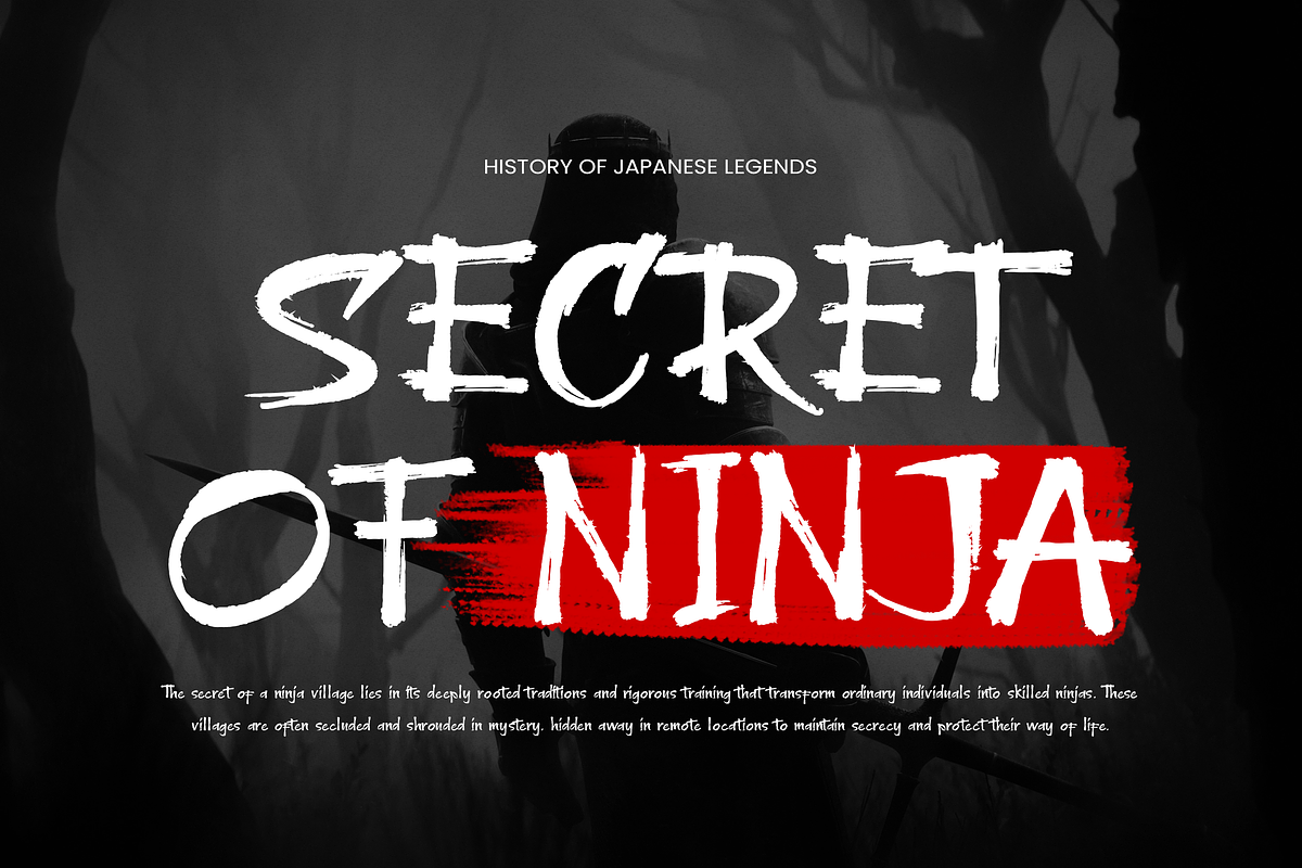 Hajabusa Sanjou - Japanese Typeface, a Handwritten Font by Elmous (Photo 3 of 11)