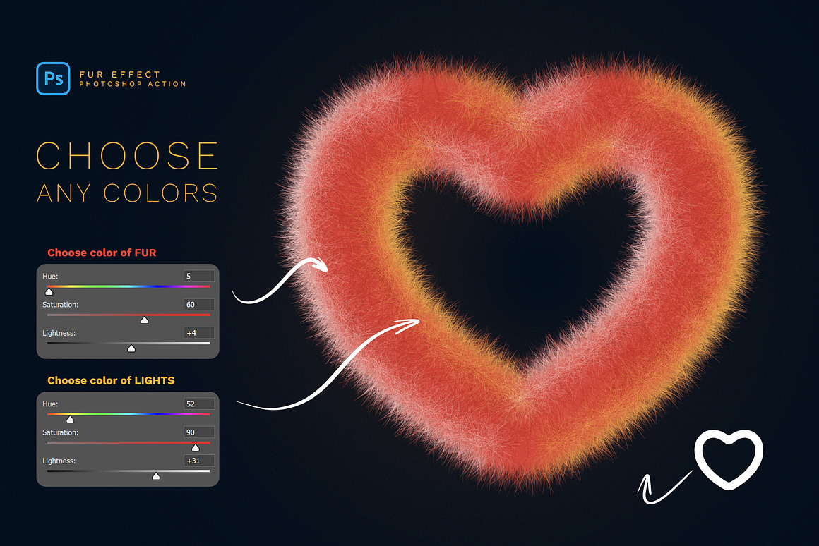 Fur Effect Photoshop Action, an Action Add-On by Andrew Skoch Design (Photo 4 of 8)