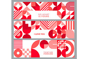 Valentine day holiday banners, an Illustration by Buch&Bee (Thumbnail 3 of 3)