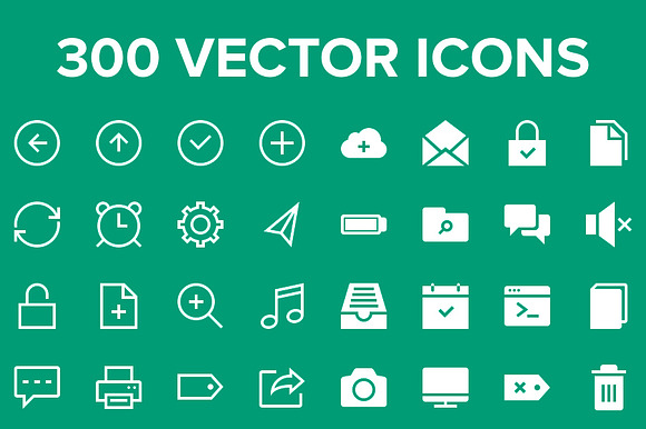Thin Strokes Vector Icon Pack