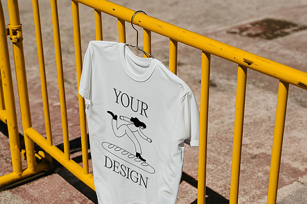 Streetwear Hanging T-Shirt Mockup