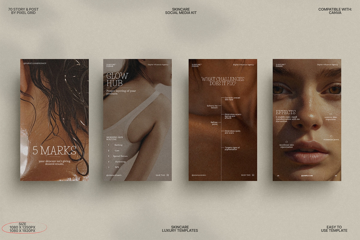 Wellness Skincare Bundle Canva preview 5