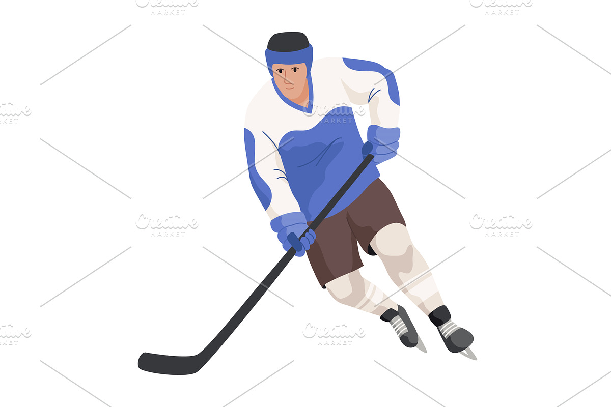 Ice hockey player. Athletes in, a Sport Illustration by Things for designers