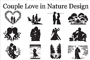 Couple Love in Nature Design, a Graphic by Designer_Momina (Thumbnail 1 of 13)