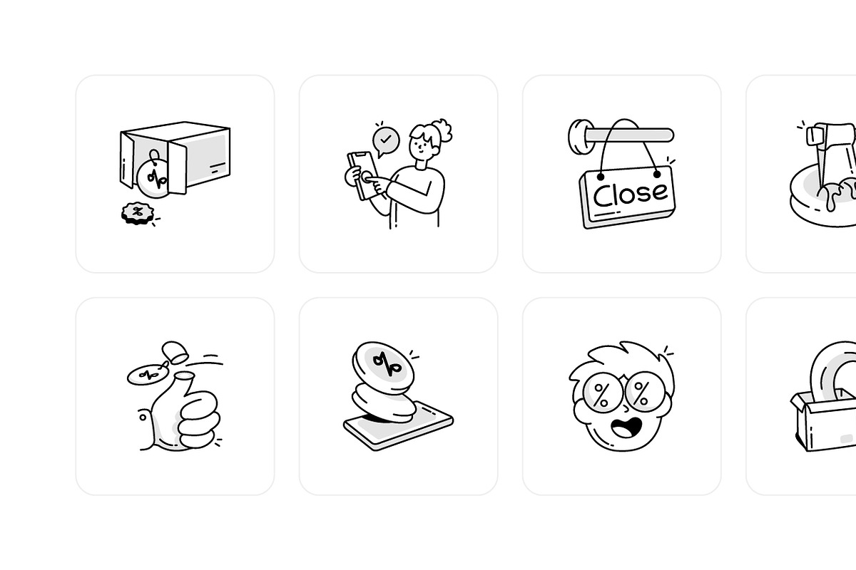 Shopping Doodle Icons, an Outline Icon by Vectors Market (Photo 10 of 10)