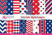 Patriotic digital paper, a Pattern Graphic by PolpoDesign (Thumbnail 1 of 2)