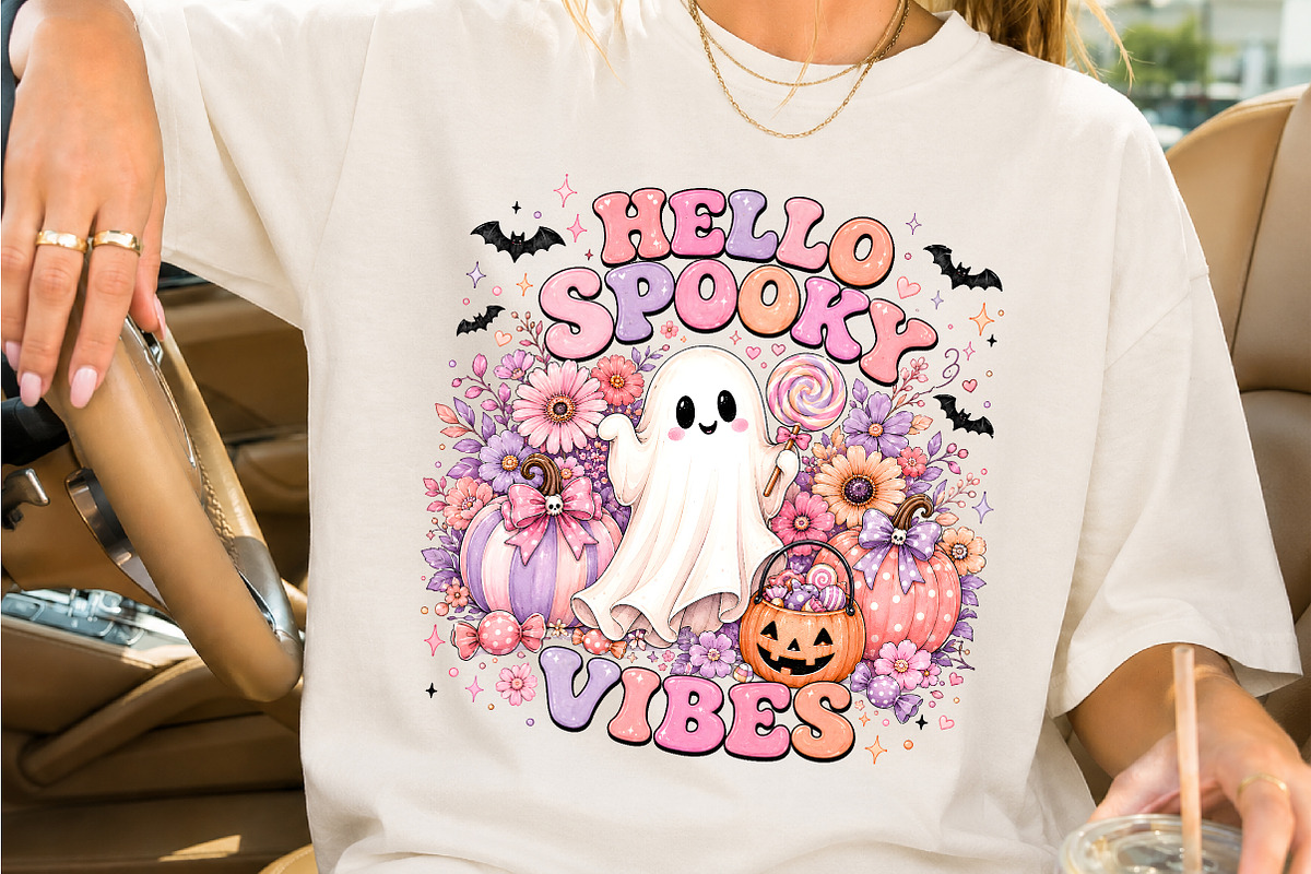 Pastel Floral Ghost Halloween PNG, a Seasonal Illustration by Creative Art (Photo 2 of 3)