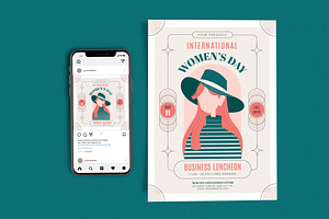 Women's Day Girl Hat, a Flyer Template by Me55enjah Design