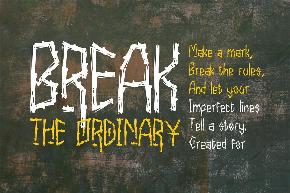Rundock - Scratch Display Font, a Handwritten Font by idealistudio (Photo 2 of 5)