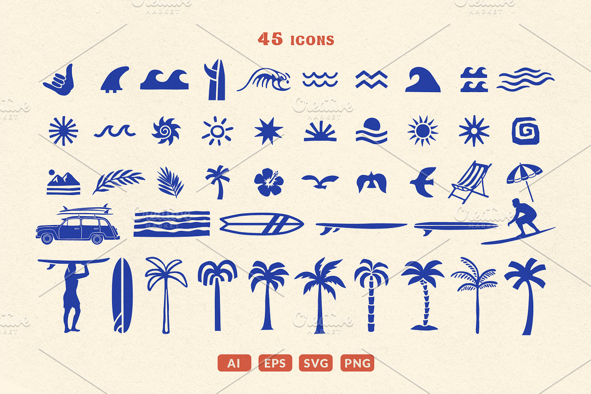 Tropical Summer Icon Collection, a Solid Icon by cd-design.co (Photo 5 of 6)