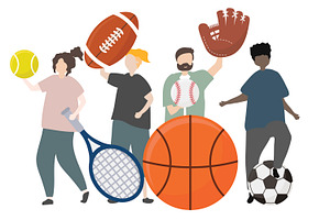 People with sports concept, a Background Graphic by rawpixel