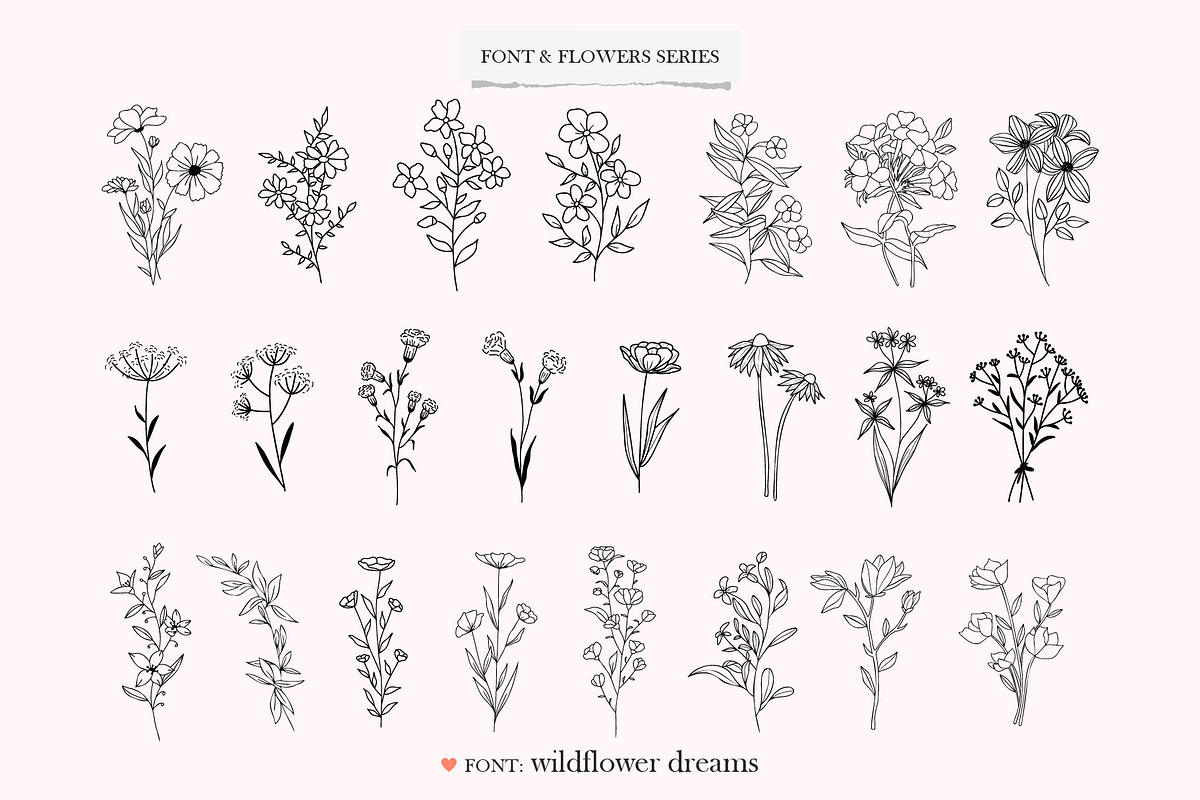 Wildflower Dreams Font & Flowers, a Handwritten Font by Kaya Fonts (Photo 14 of 20)