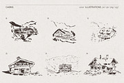 Huge Collection of Cabin Sketches, an Empty State Illustration by TheMountBirdStudio (Thumbnail 7 of 15)