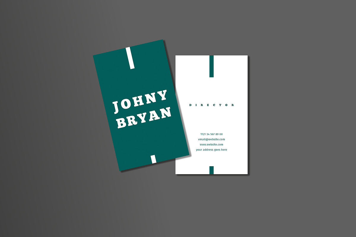 Vertical Business Card, a Business Card Template by Meknya (Photo 2 of 4)