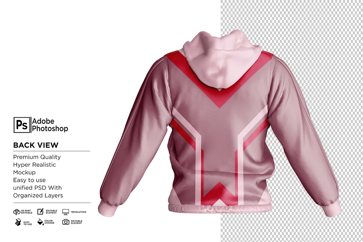 Hoodie Jumper Jacket Mockup, a Hoody Mockup by Nanggroe Scripting (Photo 7 of 9)