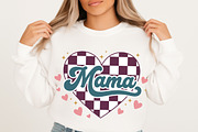 Mama Checkered Heart PNG, Valentines, an Illustration by designcity5 (Thumbnail 7 of 9)