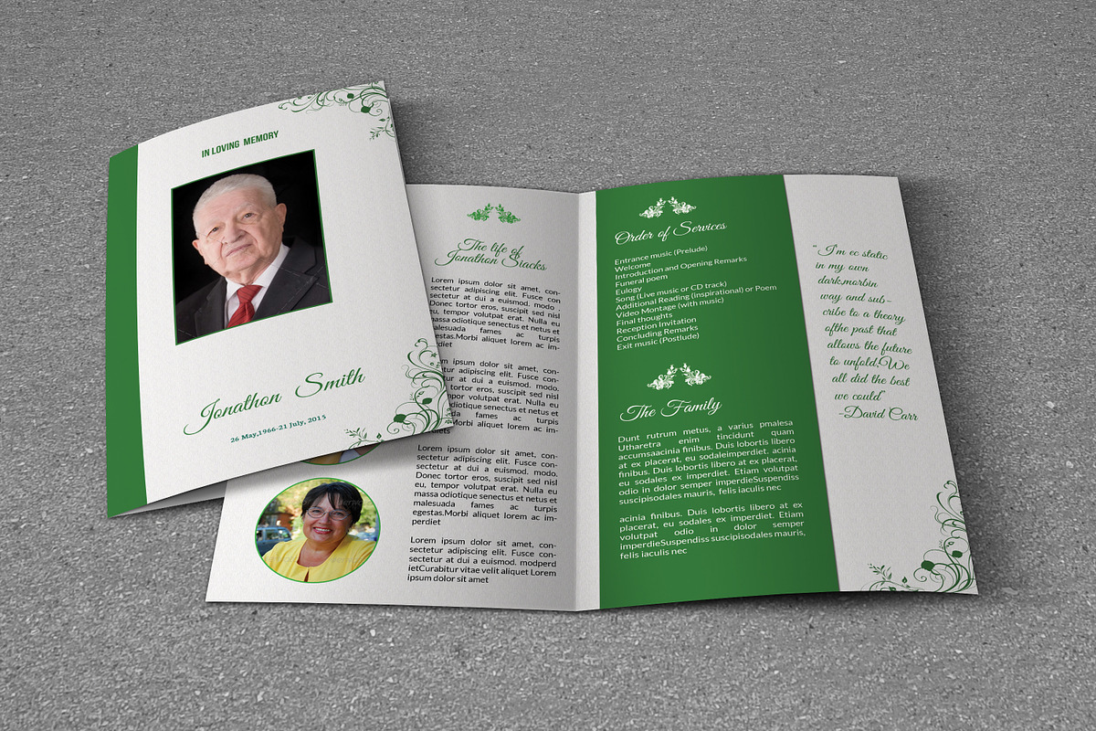 Funeral Program Template-T586, a Brochure Template by Template Shop (Photo 3 of 4)