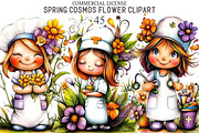Whimsical Spring Nurse Clipart, an Illustration by designcity5 (Thumbnail 1 of 5)