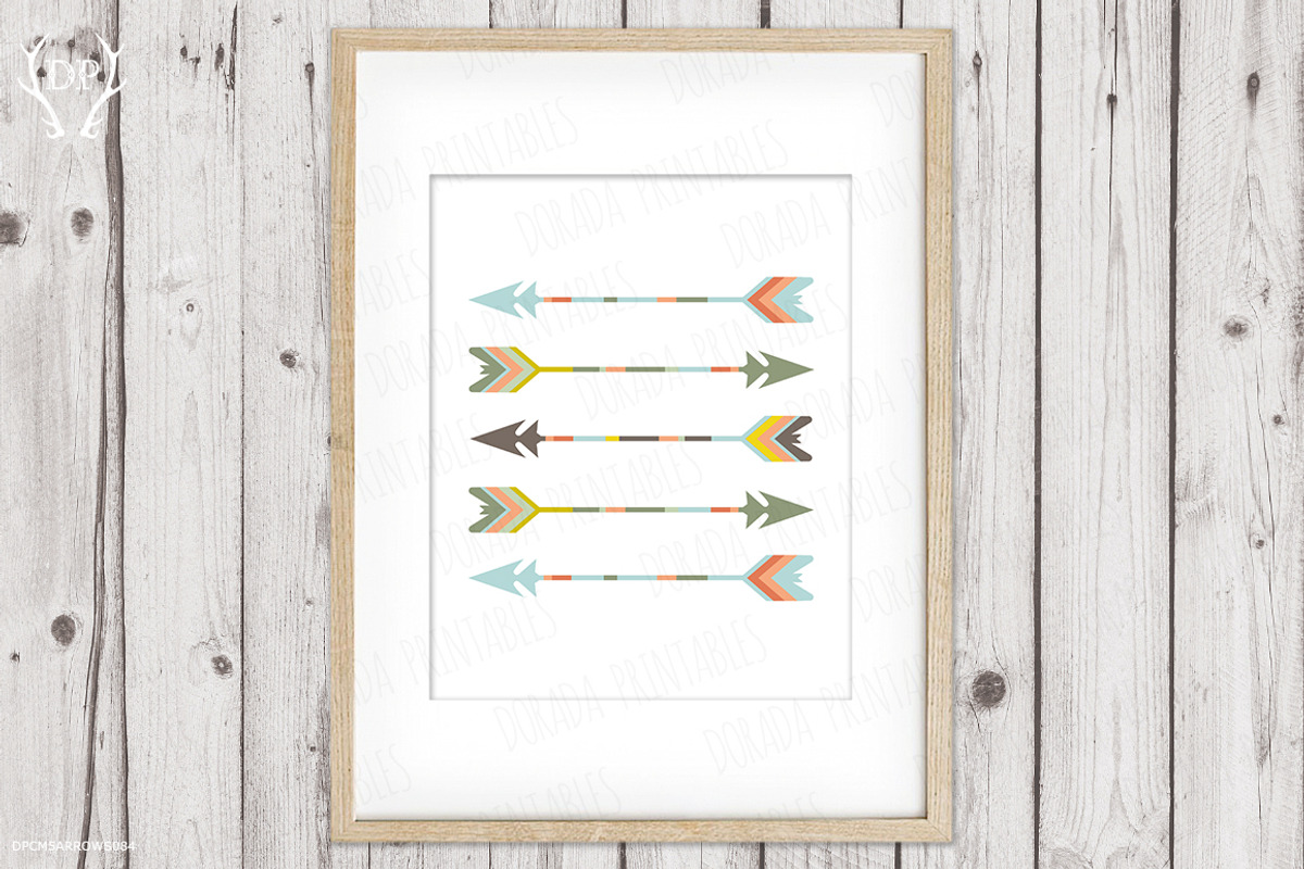 Five arrows tribal artwork pastel, a Decorative Illustration by Talent Supplies (Photo 3 of 3)