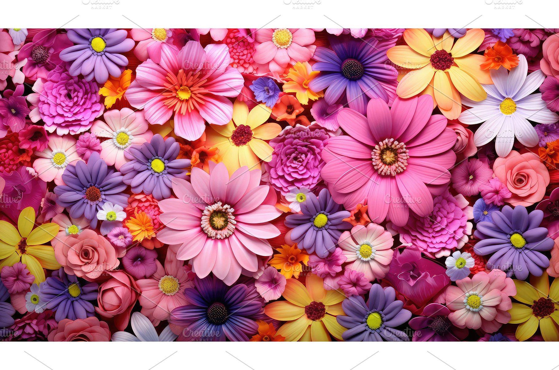vibrant pattern spring background ai, an Abstract Photo by pikepicture