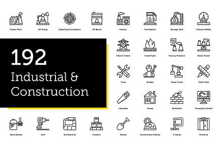 192 Industrial and Construction Icon, an Outline Icon by Vectors Market