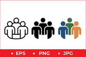 Teamwork Vector Icons, a Solid Icon by Artonix