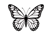 Black butterfly silhouette with, an Object Illustration by ZinetroN (Thumbnail 1 of 3)