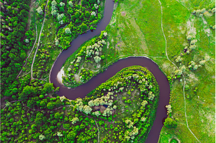 River in the meadows, a Nature Photo by Nature and travel