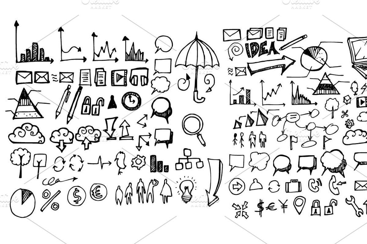 4657 Hand Drawn doodle elements, an Education Illustration by TKDoodle (Photo 30 of 77)