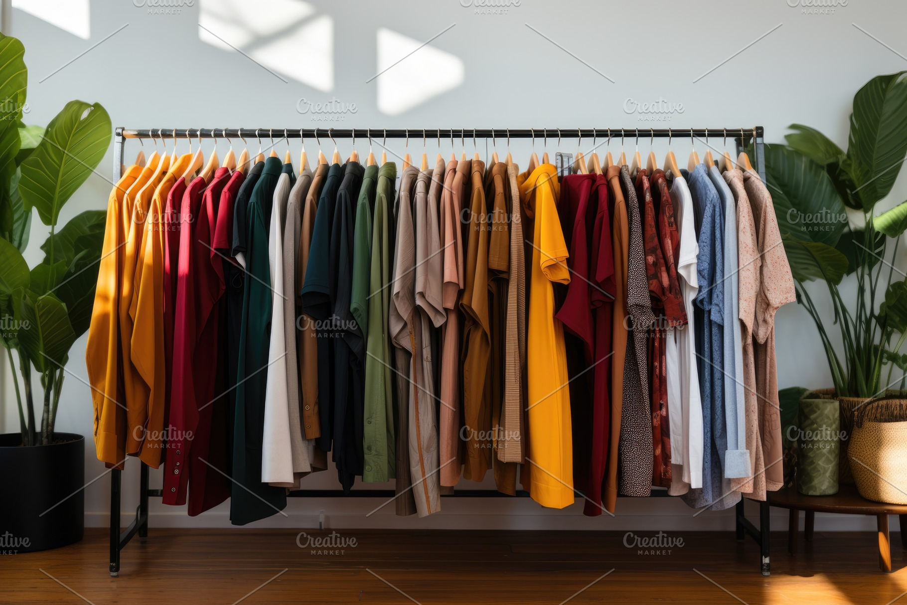 Clothing rack with different clothes, a Photo by Iftikhar Alam
