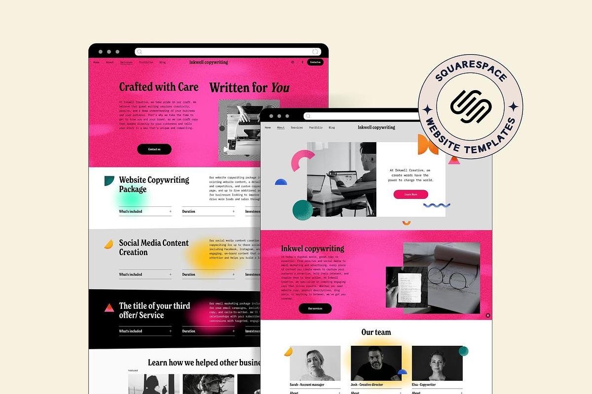 Squarespace website template, a Squarespace Template by Ciel Lumiere (Photo 3 of 11)