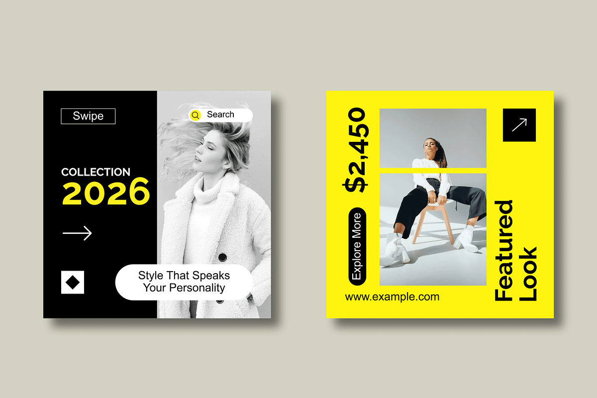 Fashion Social Media Template, a Social Media Template by MightyDesign (Photo 3 of 8)