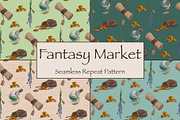 Fantasy Market Repeat Pattern, a Pattern Graphic by Forest Lily (Thumbnail 1 of 11)