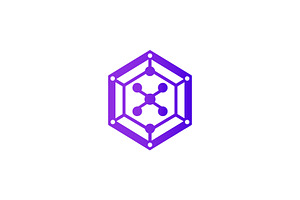 Modern Hexagonal Molecule Tech Logo, a Branding & Logo Template by Vectorium Studio