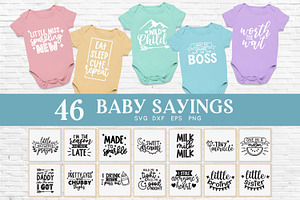 Baby sayings svg bundle