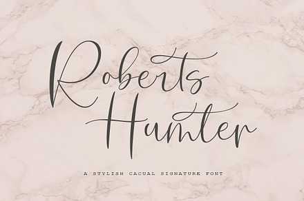 Roberts Humter, a Script Font by mightype