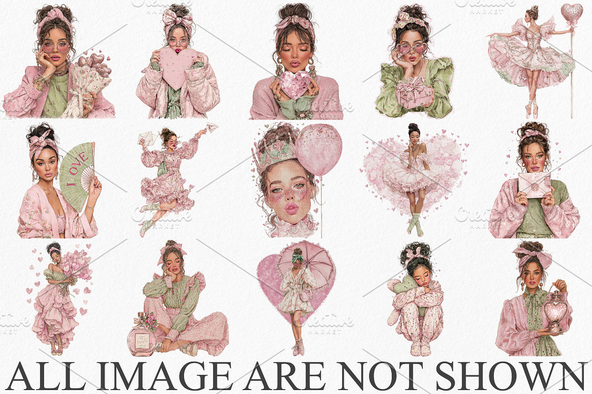 Rose Gold Reverie Valentine Girl, an Illustration by Canvas Craft (Photo 3 of 6)