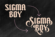 Sigma Boy – Elegant Blackletter Font, a Font by AuthenType (Thumbnail 6 of 15)