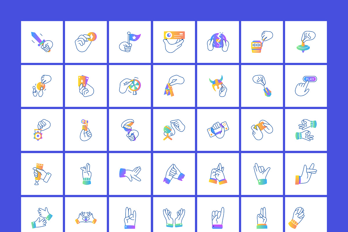 Hand Doodles Bundle, a Duotone Icon by Prosymbols (Photo 8 of 12)